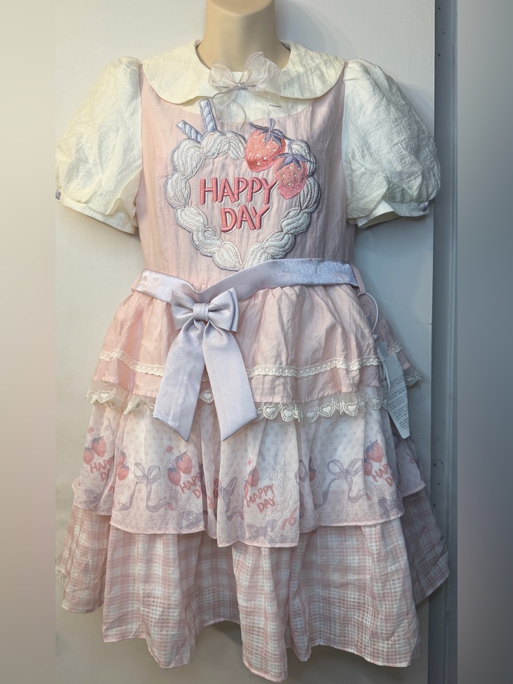 NTBH Happy Day Pink Embroidered Lolita Dress